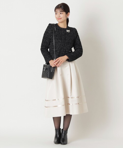 TO BE CHIC カーディガン コットンニットツイード レディース