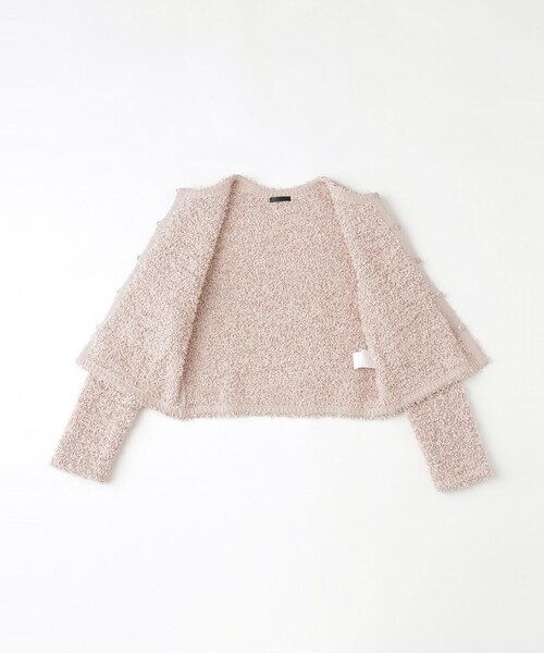 トゥービーシック コットン ツイードニット TO BE CHIC ボリューム袖 トゥービーシック コットン ツイードニット TO BE CHIC