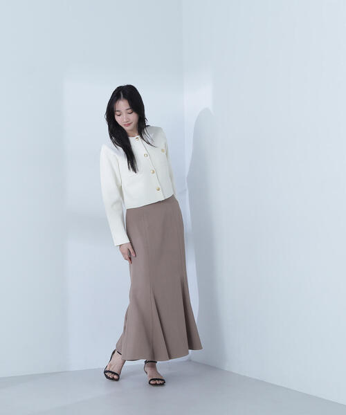 NATURAL BEAUTY BASIC スカート ヘム切替マーメイドスカート