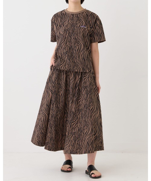 tシャツ 「THOUSAND MILE」SHORT SLEEVE T-SHIRT ＆ SKIRT SETPRINTショートスリーブＴシャツ＆スカート　