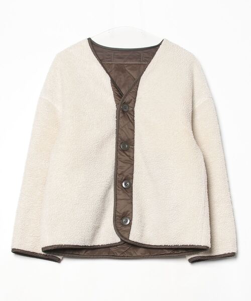 「Discoat Parisien」 ノーカラージャケット M グリーン レディース_画像3