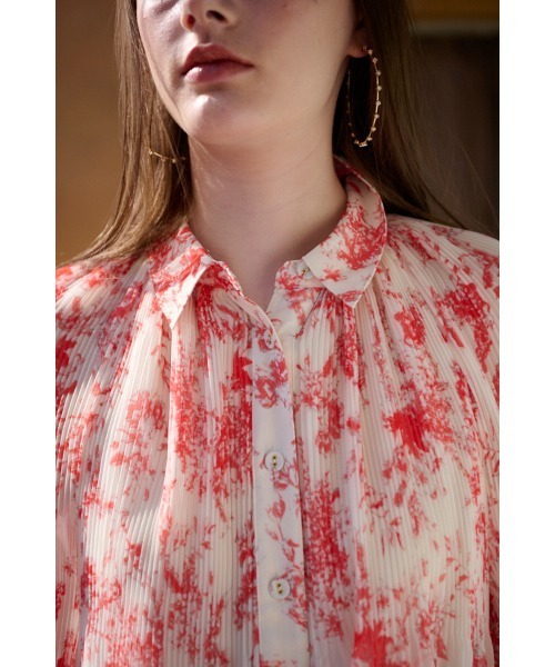 Estella.K ワンピース Merida Floral Belted Dress プリーツミニマム