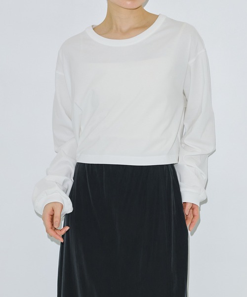 tシャツ ボリュームスリーブロンTEE レディース