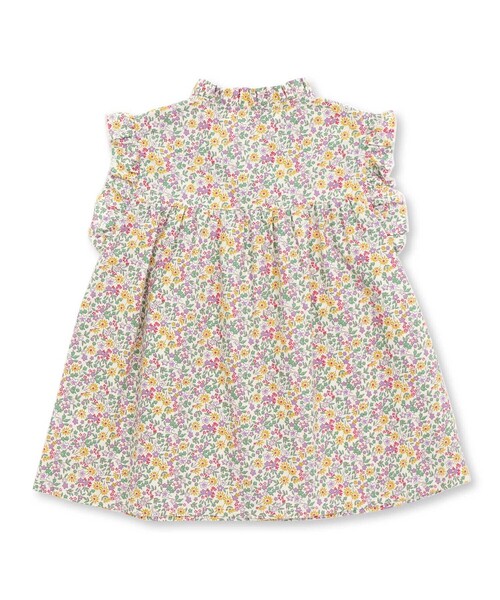 BeBe　キッズ　セットアップ　トップス　キュロット　150cm 美品 BeBe Petits Pois Vert セットアップ 小花柄フリルブラウス+