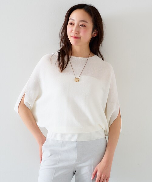ニット セーター 「逸品」デザインスリーブプルオーバー レディース FREAK'S STORE ニット セーター 限定展開 ポロ襟 スキッパー
