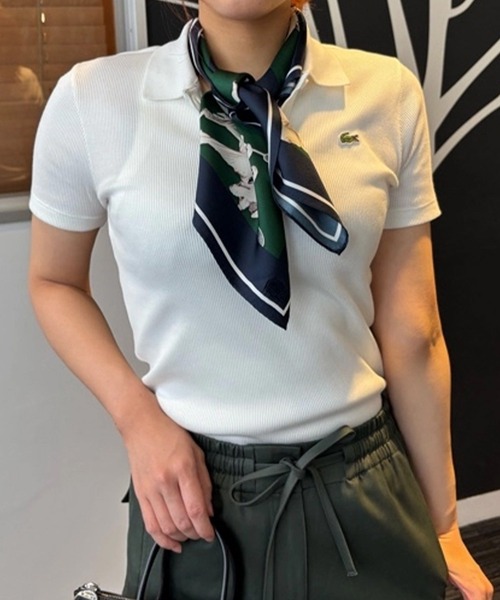 LACOSTE スカーフ バンダナ ルネ・ラコステシルクスカーフ