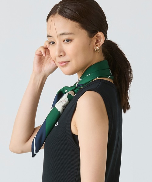 LACOSTE スカーフ バンダナ ルネ・ラコステシルクスカーフ