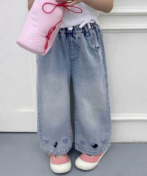 aimoha（アイモハ） パンツ 「aimoha-KIDS-」刺繍デニムパンツ キッズ