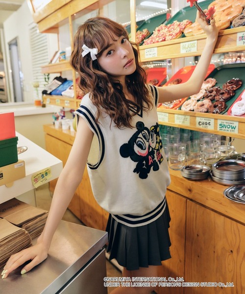 FOREVER21 ベスト ジレ 「ANGEL BLUE」ジャガードベスト