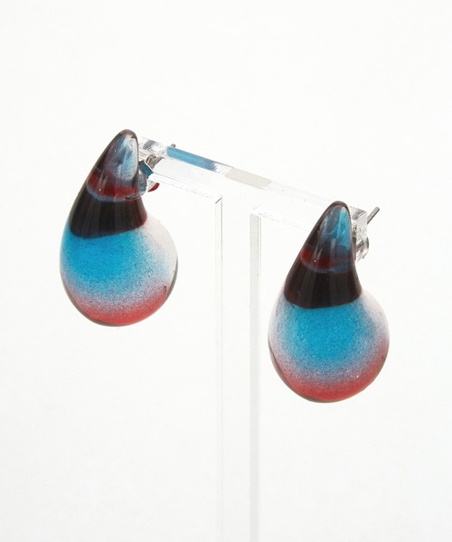 ピアス an meets zakka クリアグラデーションティアドロップアクリル