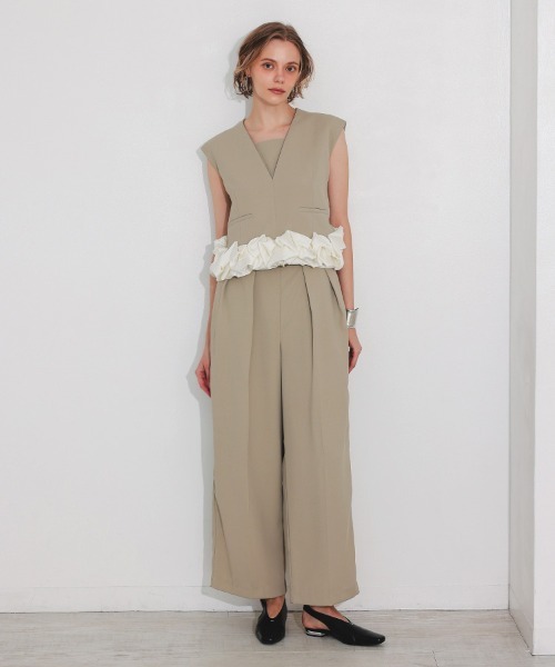 DONOBAN ドレス 「ANDRESD」whip hem set up dress「ホイップ