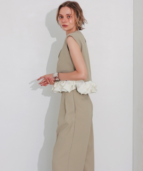 DONOBAN ドレス 「ANDRESD」whip hem set up dress「ホイップ
