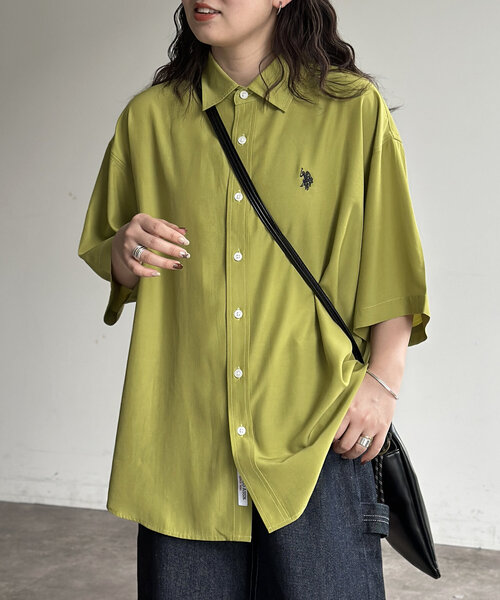 U.S. POLO ASSN. シャツ シルクタッチ半袖シャツ メンズ