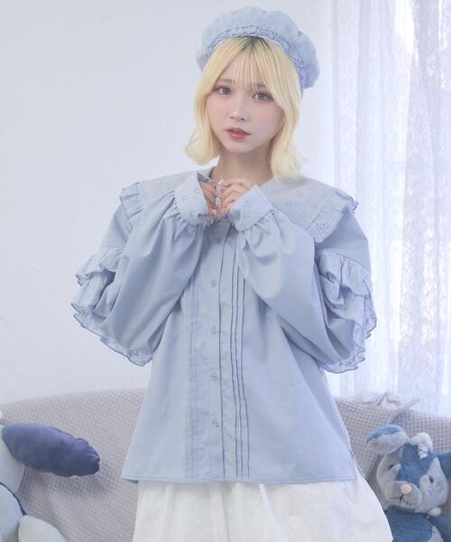 Whinny ワンピース ベレー帽 Champion チャンピオン ロゴワッペン ダブルワッチ ニット