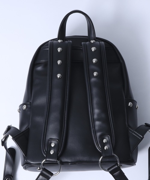 Amilige デイバック リュック DARK ANGEL BEAR型押しスタッズ
