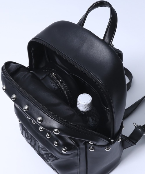 Amilige デイバック リュック DARK ANGEL BEAR型押しスタッズ