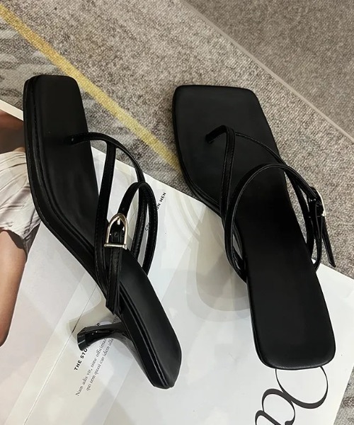 【 】キトゥンヒール トング サンダル サンダル キトゥンヒールトングサンダル レディース : ZOZOTOWN