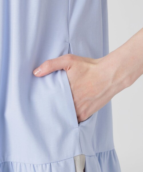 BLUE LABELクレストブリッジコンパクトポンチティアードドレス BLUE LABEL CRESTBRIDGE ワンピース コンパクトポンチティアード