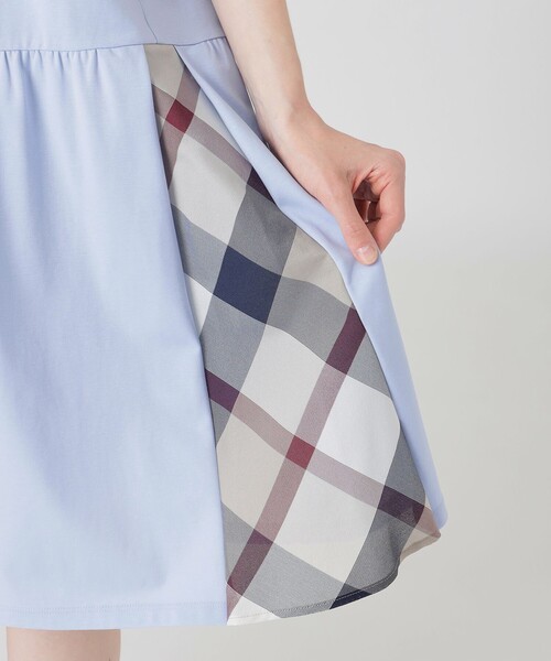 BLUE LABELクレストブリッジコンパクトポンチティアードドレス BLUE LABEL CRESTBRIDGE ワンピース コンパクトポンチティアード