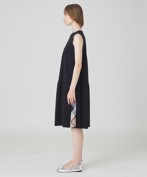 BLUE LABEL ワンピ BLUE LABEL CRESTBRIDGE ワンピース コンパクトポンチティアード