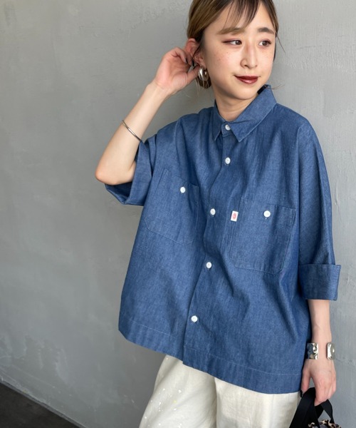 DANTONダントン 38サイズ 半袖　レディースブルー Danton 「DANTON」 半袖シャツ 38 ブルー レディース : ZOZOTOWN