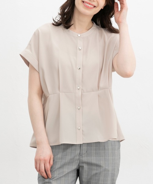 マルチサイズ ブラウス シャツ ウエストタックブラウス レディース Honeys ブラウス シャツ ウエストタックブラウス レディース