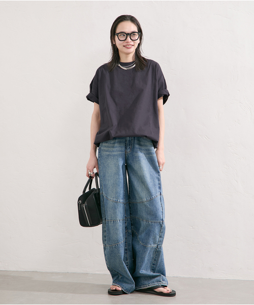 tシャツ 「追加4」シャーリングＴシャツ レディース JOURNAL STANDARD｜《追加》シャーリングノースリーブTシャツ