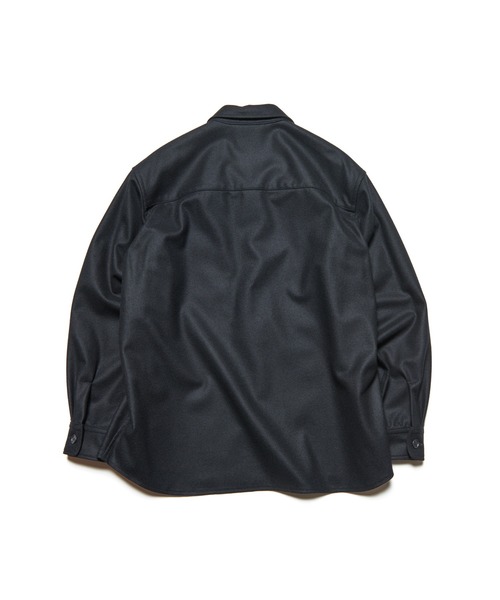 ☆三が日限定価格☆ SOPHNET. MELTON HALF ZIP POLO SOPHNET.（ソフネット） シャツ LIGHT MELTON WOOL HALF-ZIP SHIRT