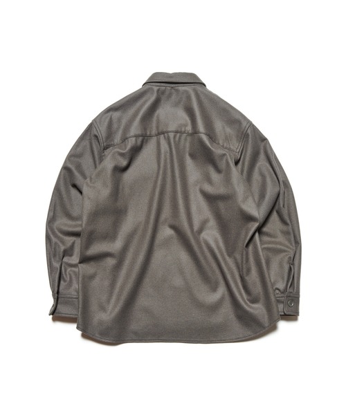 SOPHNET.（ソフネット） シャツ LIGHT MELTON WOOL HALF-ZIP SHIRT