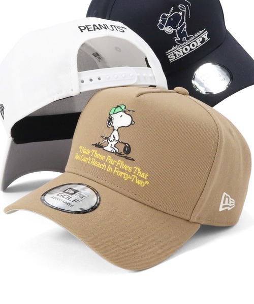 レア新品未使用NEW ERA スヌーピー ゴルフキャップ　マーカー付き 9FORTY A-Frame トラッカー On Par PEANUTS ピーナッツ ホワイト