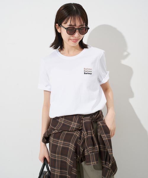 tシャツ BARBOUR/バブアー Penshaw T-Shirt LTS0676BE51/LTS0676W レディース SLOBE IENA｜BARBOUR/バブアー Penshaw T-Shirt LTS0676BE51