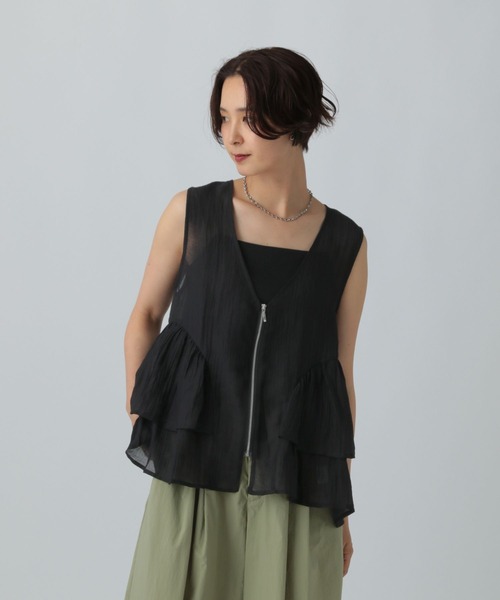 新品LEPSIMシアーペプラムZIPベスト LEPSIM｜シアーペプラムZIPベスト | Rakuten Fashion(楽天