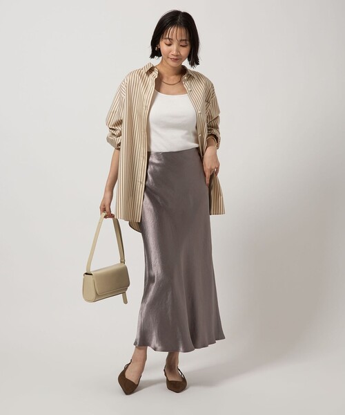 送料無料 新品 green label relaxing サテン マーメイドSK ユナイテッドアローズ グリーンレーベル リラクシングのサテンの商品