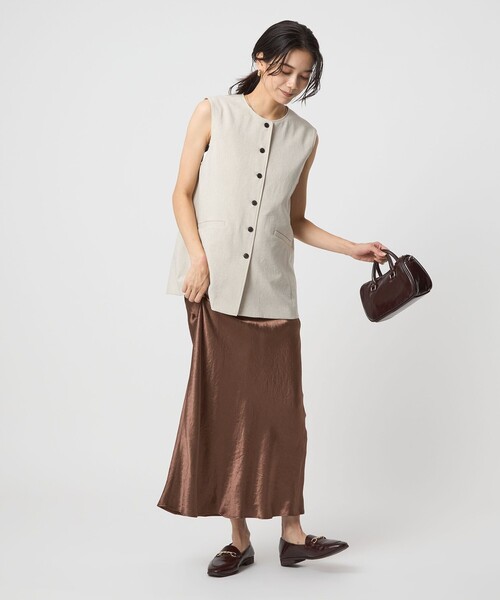 サテンナロースカート　新品未使用 green label relaxing スカート サテン ナロー : ZOZOTOWN Yahoo