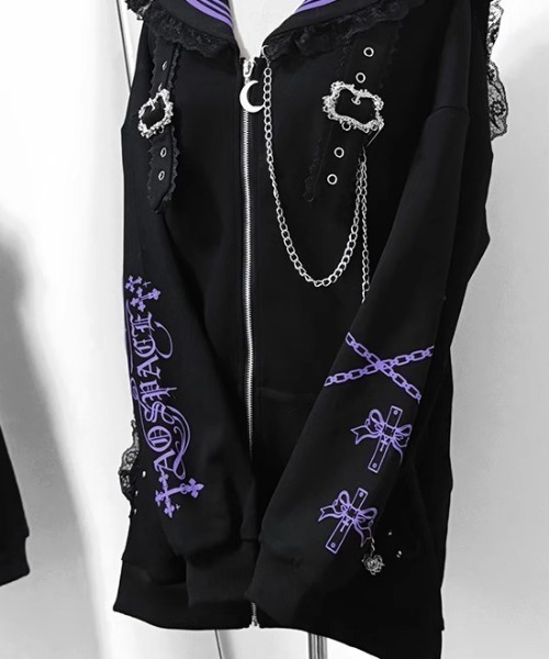 NOVESSEL パーカー A'GEM/9 × .kom 「AOSPACE」ゴシックセーラー