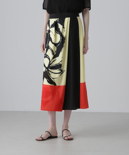 アドーア（ADORE）/◆カラーオーバーレイプリントスカート ADORE（アドーア） スカート カラーオーバーレイプリントスカート