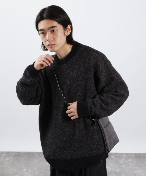 ISSUETHINGS Type-25 リバーシブルコットンニット ブラック BAYFLOW（ベイフロー） セーター ニット リバーシブルシャギープル