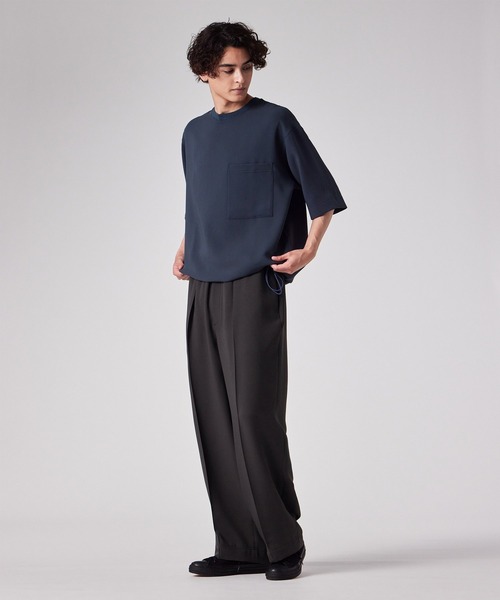 PS Paul Smith パンツ ライトドライテクスチャー バギーパンツ「252750