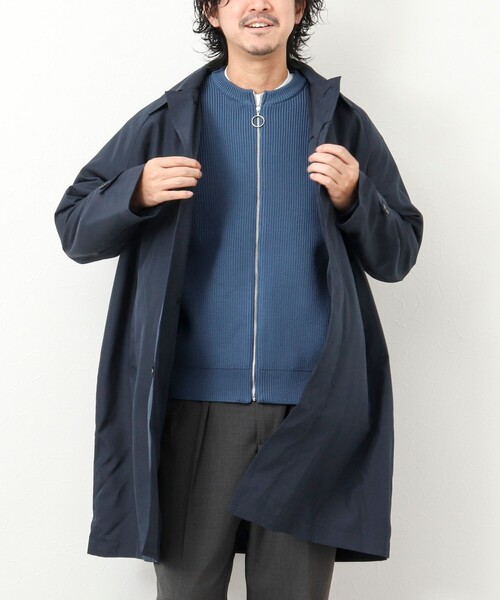 「TAION」 ステンカラーコート M ネイビー メンズ_画像5