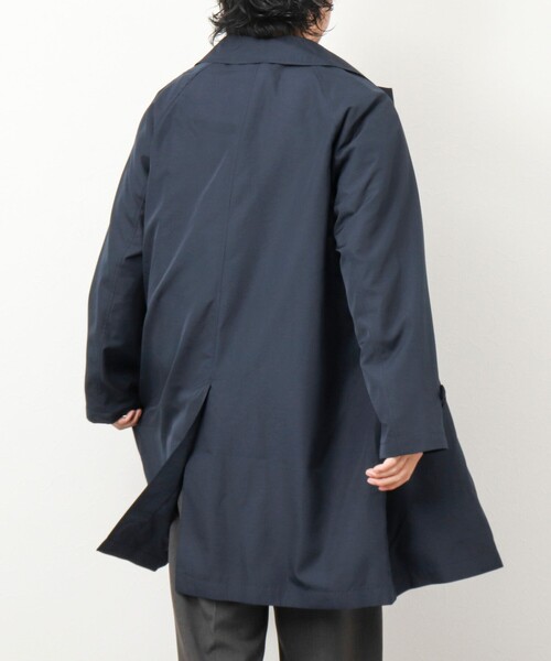 「TAION」 ステンカラーコート M ネイビー メンズ_画像9
