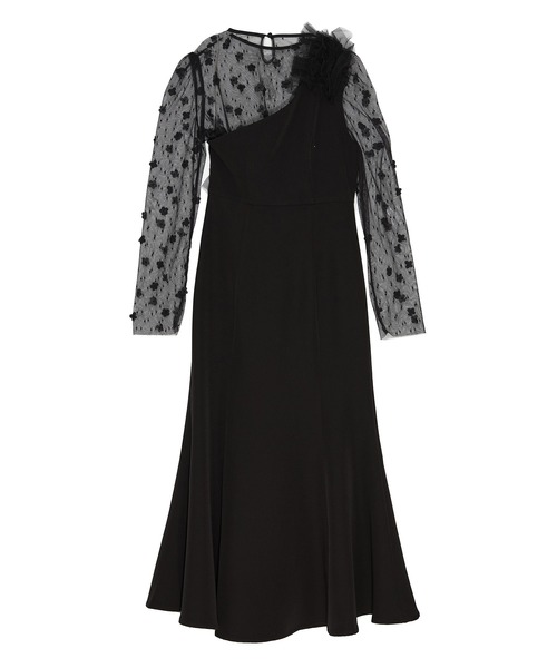 Leja（レジャ） ドレス 「LEJA」フラワーモチーフアシンメトリー