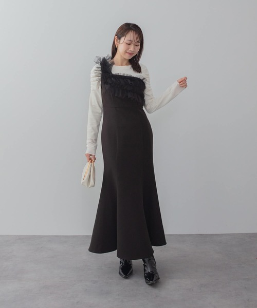 Leja（レジャ） ドレス 「LEJA」フラワーモチーフアシンメトリー