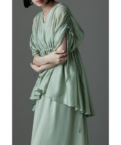 etoll.（エトル） 「le'rure」コンビワンピース M グリーン レディース