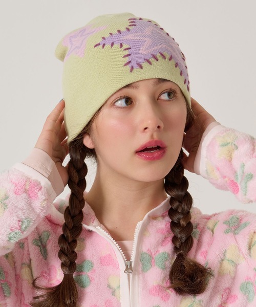 TINA：JOJUN（ティーナジョジュン） ニット帽 ニットキャップ ステッチ