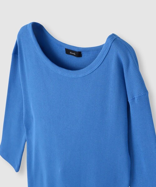 tシャツ テレコ3/4スリーブボートネックプルオーバー レディース | allureville | 06