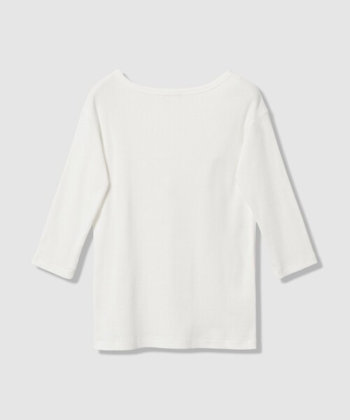 tシャツ テレコ3/4スリーブボートネックプルオーバー レディース | allureville | 09