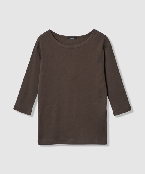 tシャツ テレコ3/4スリーブボートネックプルオーバー レディース | allureville | 18