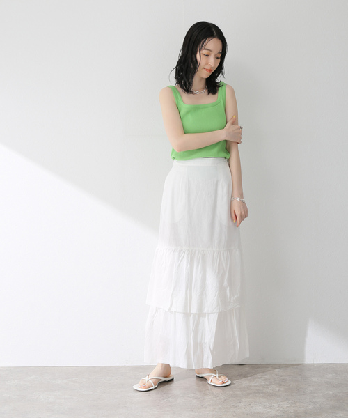 「B.C STOCK」 フリルスカート FREE グリーン レディース_画像8