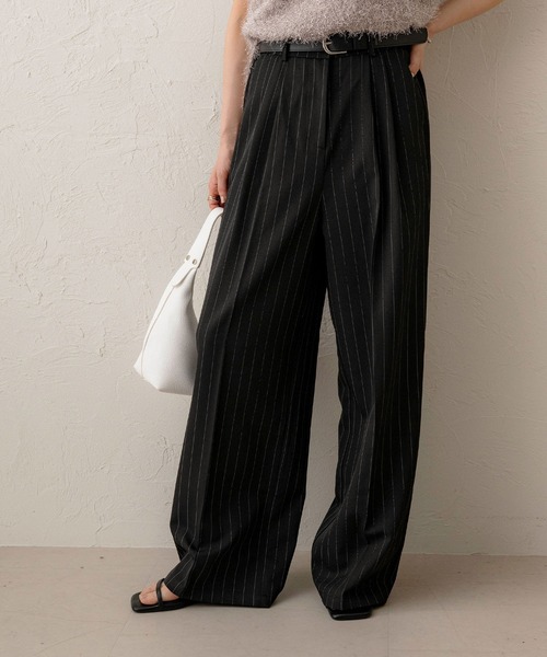 ◯ noal.0563 NOAHL パンツ 「NOAHL」ストライプタックパンツ レディース : ZOZOTOWN