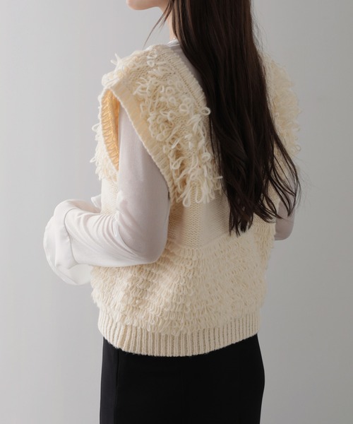 ベスト ジレ Vネックループニットベスト レディース : ZOZOTOWN Yahoo